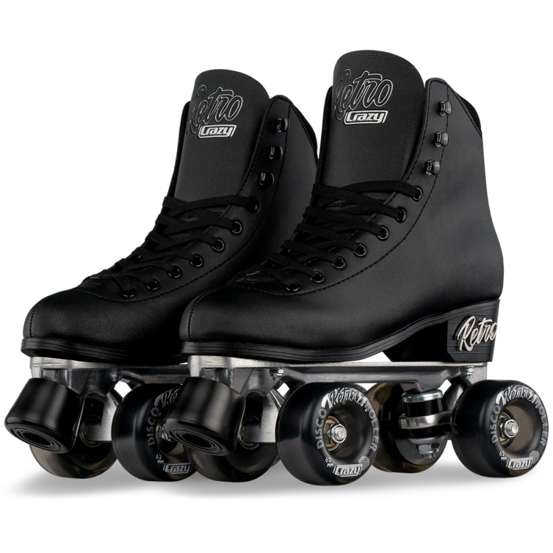 Crazy Skates Retro Roller Skates Black EU37